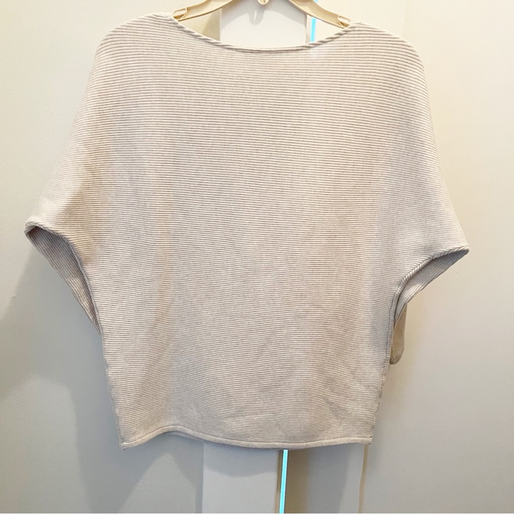 The Reset R Label Ribbed Dolman 3/4 Sleeve Sweater - Picture 2 of 6